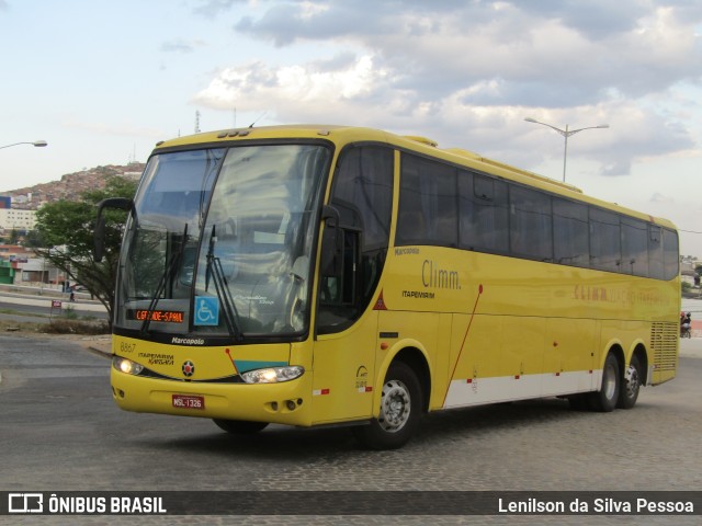 Viação Itapemirim 8867 na cidade de Caruaru, Pernambuco, Brasil, por Lenilson da Silva Pessoa. ID da foto: 11739258.