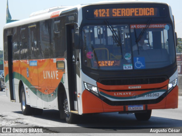 Linave Transportes RJ 146.062 na cidade de Nova Iguaçu, Rio de Janeiro, Brasil, por Augusto César. ID da foto: 11739012.