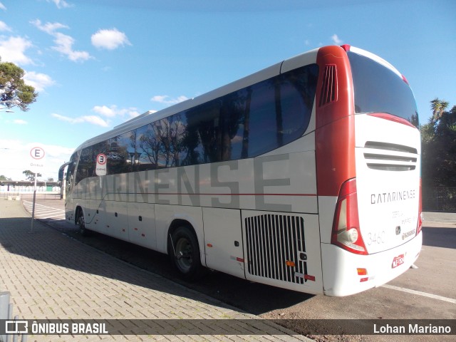 Auto Viação Catarinense 3460 na cidade de Curitiba, Paraná, Brasil, por Lohan Mariano. ID da foto: 11673213.