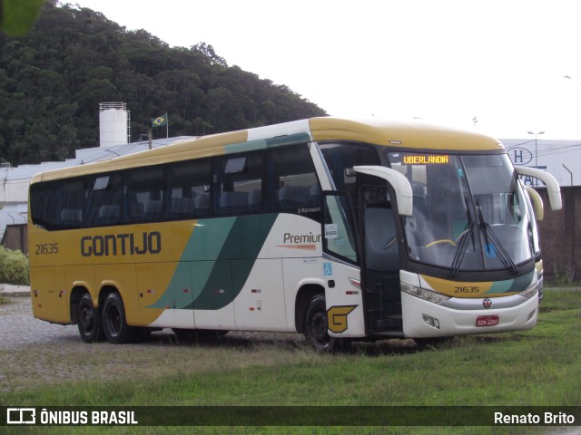 Empresa Gontijo de Transportes 21635 na cidade de Juiz de Fora, Minas Gerais, Brasil, por Renato Brito. ID da foto: 11671424.