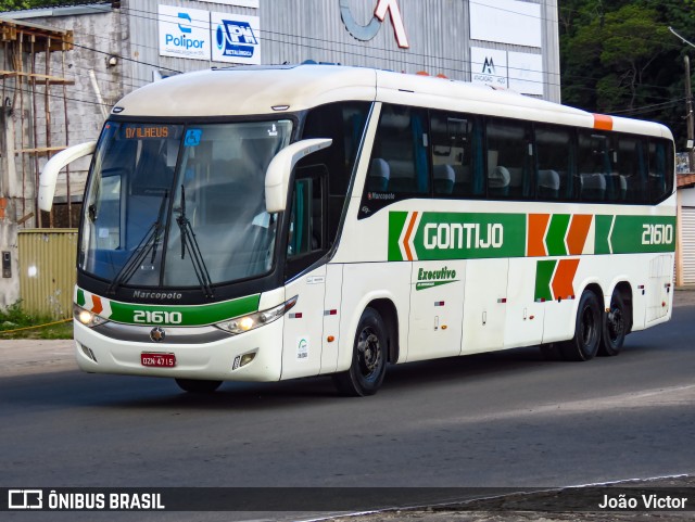 Empresa Gontijo de Transportes 21610 na cidade de Ilhéus, Bahia, Brasil, por João Victor. ID da foto: 11672671.