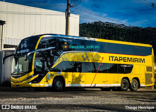 Viação Nova Itapemirim 40146 na cidade de Juiz de Fora, Minas Gerais, Brasil, por Thiago Henrique. ID da foto: 11670608.