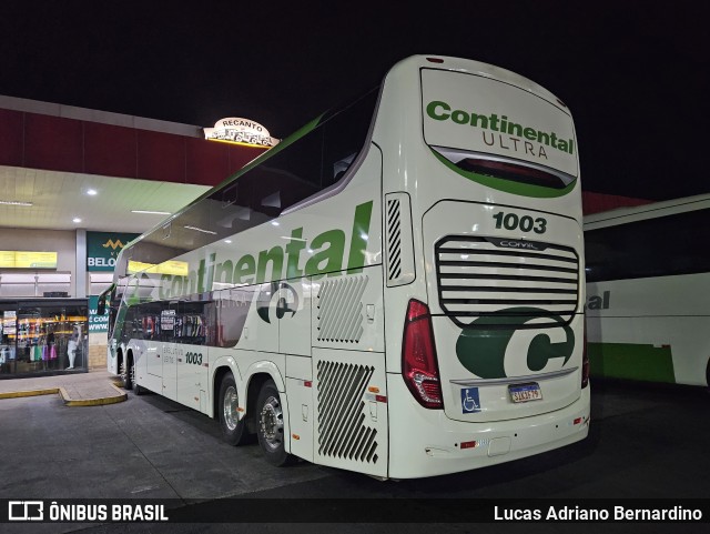 Viação Continental de Transportes 1003 na cidade de Ribeirão Preto, São Paulo, Brasil, por Lucas Adriano Bernardino. ID da foto: 11670688.