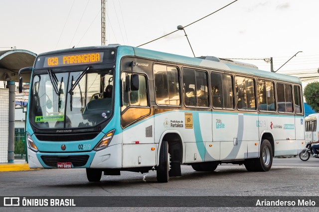 Viação Fortaleza 02619 na cidade de Fortaleza, Ceará, Brasil, por Arianderso Melo. Número da foto: #11672443.