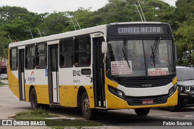 Belém Rio Transportes BD-142 na cidade de Belém, Pará, Brasil, por Fabio Soares. ID da foto: 11671627.