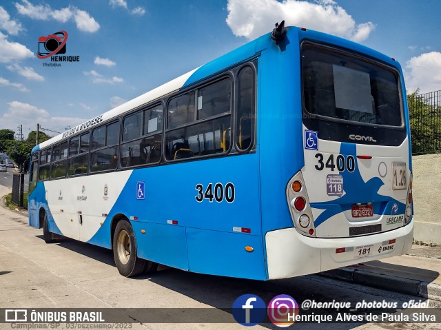 VB Transportes e Turismo 3400 na cidade de Campinas, São Paulo, Brasil, por Henrique Alves de Paula Silva. ID da foto: 11672766.