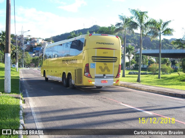 Viação Itapemirim 60077 na cidade de Vitória, Espírito Santo, Brasil, por Carlos Henrique Bravim. ID da foto: 11672588.