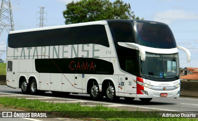 Auto Viação Catarinense 3716 na cidade de Roseira, São Paulo, Brasil, por Adriano Duarte. Número da foto: #11742413.