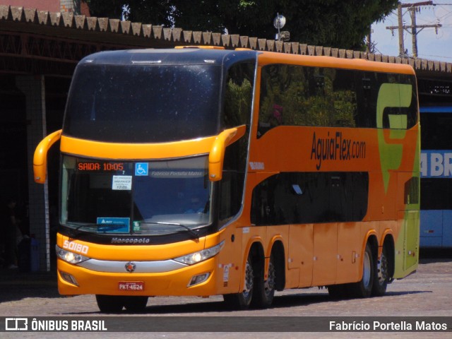 Viação Águia Branca 50180 na cidade de Vitória da Conquista, Bahia, Brasil, por Fabrício Portella Matos. ID da foto: 11741462.