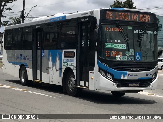 Viação Galo Branco 5.009 na cidade de São Gonçalo, Rio de Janeiro, Brasil, por Luiz Eduardo Lopes da Silva. ID da foto: 11742556.