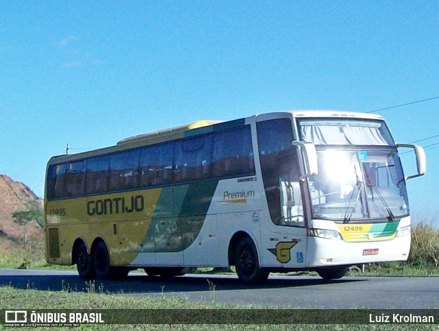 Empresa Gontijo de Transportes 12495 na cidade de Juiz de Fora, Minas Gerais, Brasil, por Luiz Krolman. ID da foto: 11742958.