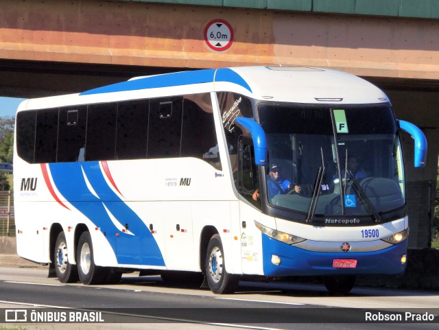 MU Transportadora Turistica 19500 na cidade de São José dos Campos, São Paulo, Brasil, por Robson Prado. ID da foto: 11741428.