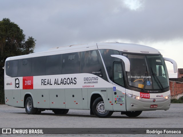 Real Alagoas de Viação 3102 na cidade de Maceió, Alagoas, Brasil, por Rodrigo Fonseca. ID da foto: 11740674.