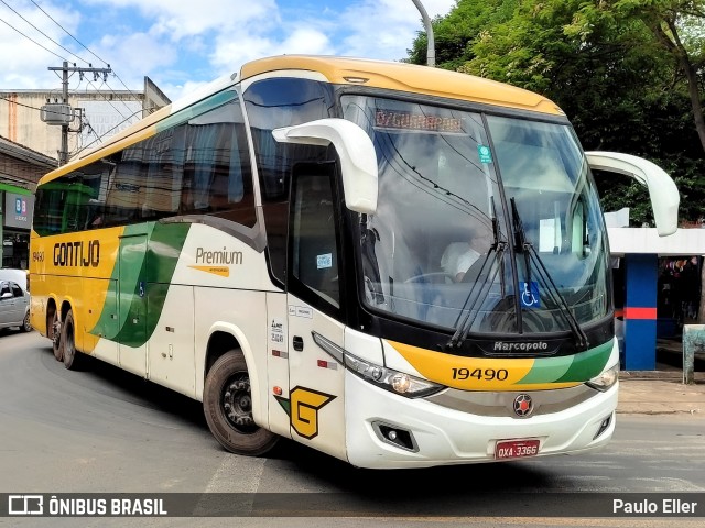 Empresa Gontijo de Transportes 19490 na cidade de Manhuaçu, Minas Gerais, Brasil, por Paulo Eller. Número da foto: #11740955.