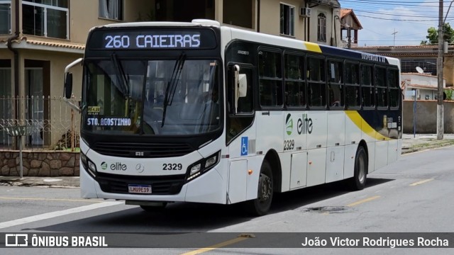 Viação Elite 2329 na cidade de Volta Redonda, Rio de Janeiro, Brasil, por João Victor Rodrigues Rocha. ID da foto: 11740929.