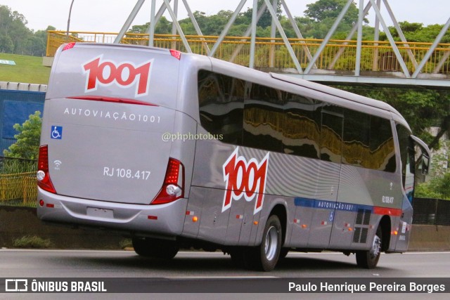 Auto Viação 1001 RJ 108.417 na cidade de Piraí, Rio de Janeiro, Brasil, por Paulo Henrique Pereira Borges. ID da foto: 11744257.