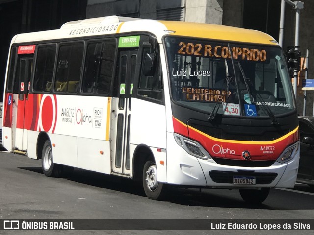 Auto Viação Alpha A48072 na cidade de Rio de Janeiro, Rio de Janeiro, Brasil, por Luiz Eduardo Lopes da Silva. Número da foto: #11673521.
