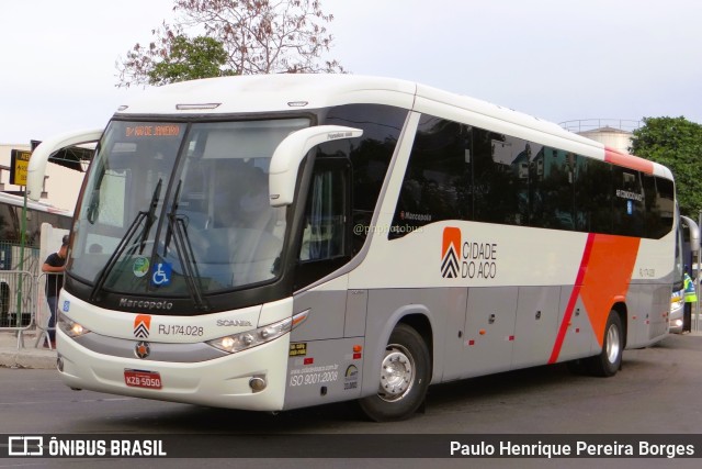 Viação Cidade do Aço RJ 174.028 na cidade de Rio de Janeiro, Rio de Janeiro, Brasil, por Paulo Henrique Pereira Borges. Número da foto: #11675347.