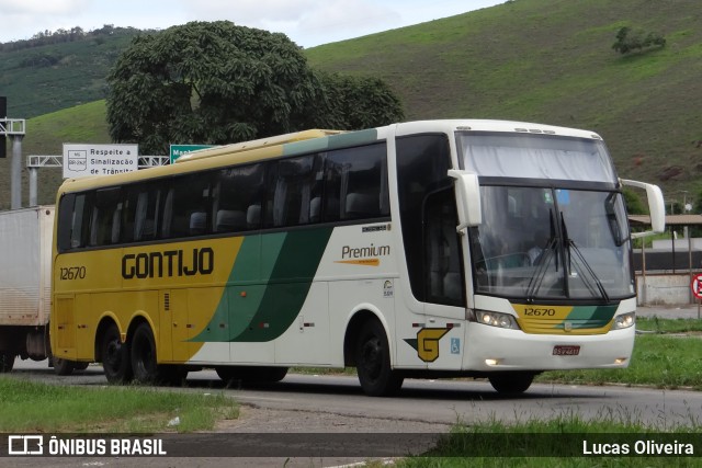 Empresa Gontijo de Transportes 12670 na cidade de Manhuaçu, Minas Gerais, Brasil, por Lucas Oliveira. Número da foto: #11676796.