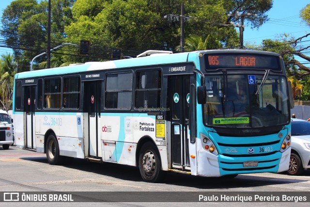 Viação Santa Cecília 36403 na cidade de Fortaleza, Ceará, Brasil, por Paulo Henrique Pereira Borges. Número da foto: #11677178.