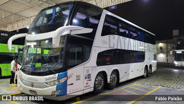 Auto Viação Catarinense 3505 na cidade de Balneário Camboriú, Santa Catarina, Brasil, por Fábio Paixão. Número da foto: #11676581.