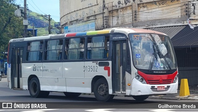 Transportes Barra D13502 na cidade de Rio de Janeiro, Rio de Janeiro, Brasil, por Guilherme Breda. ID da foto: 11676510.