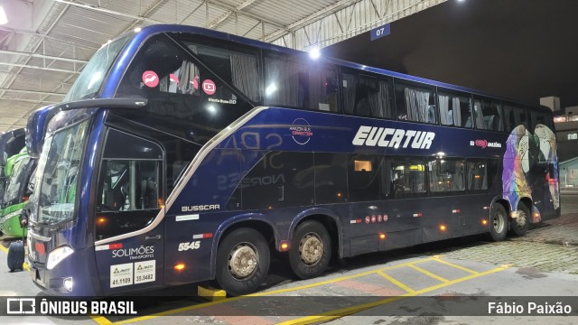 Eucatur - Empresa União Cascavel de Transportes e Turismo 5545 na cidade de Balneário Camboriú, Santa Catarina, Brasil, por Fábio Paixão. ID da foto: 11676577.