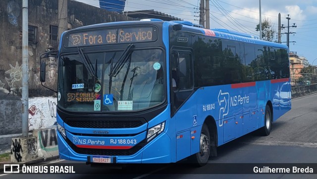 Viação Nossa Senhora da Penha RJ 188.043 na cidade de Rio de Janeiro, Rio de Janeiro, Brasil, por Guilherme Breda. Número da foto: #11680844.