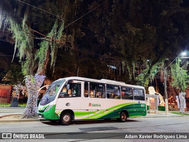 Viação Piracicabana Santos 5017 na cidade de Santos, São Paulo, Brasil, por Adam Xavier Rodrigues Lima. ID da foto: 11680595.