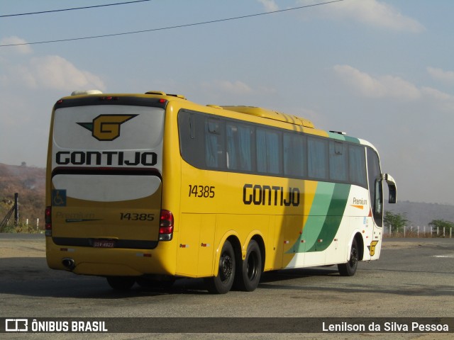 Empresa Gontijo de Transportes 14385 na cidade de Taquaritinga do Norte, Pernambuco, Brasil, por Lenilson da Silva Pessoa. ID da foto: 11680058.