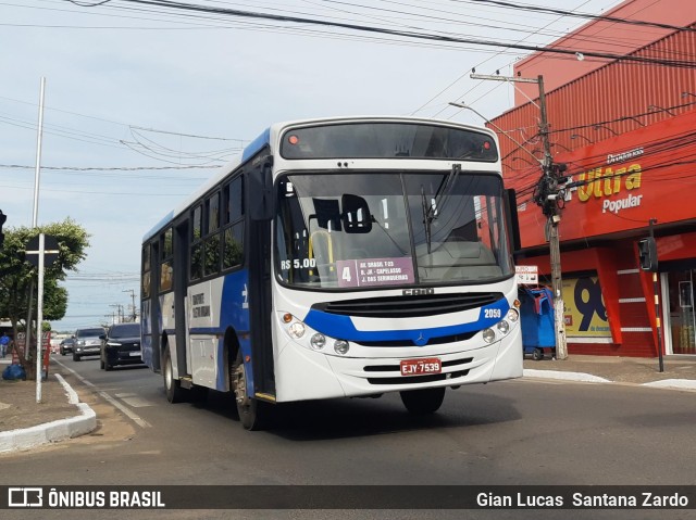 Transvida Transporte Coletivo 2059 na cidade de Ji-Paraná, Rondônia, Brasil, por Gian Lucas  Santana Zardo. Número da foto: #11678722.