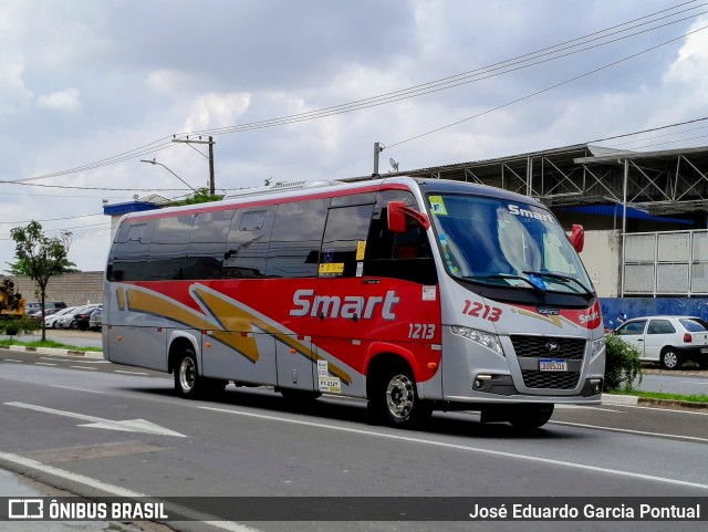 Viação Smart Transporte e Turismo 1213 na cidade de Hortolândia, São Paulo, Brasil, por José Eduardo Garcia Pontual. ID da foto: 11679755.