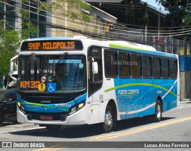 Viação Ponte Coberta RJ 190.042 na cidade de Nova Iguaçu, Rio de Janeiro, Brasil, por Lucas Alves Ferreira. ID da foto: 11678338.