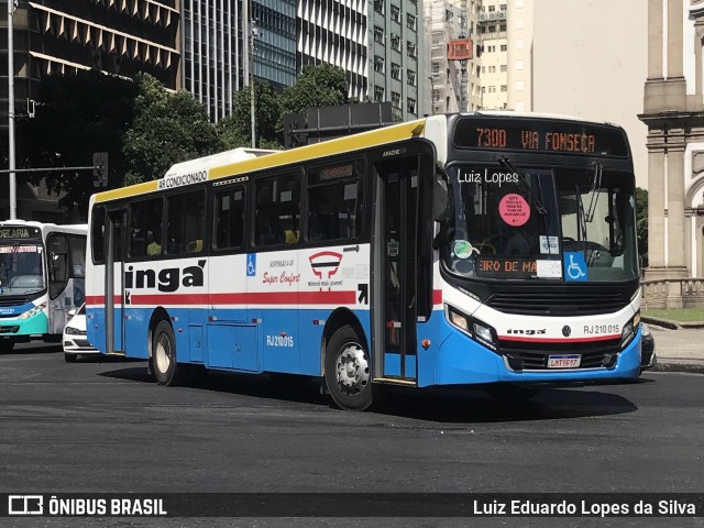 Auto Lotação Ingá RJ 210.015 na cidade de Rio de Janeiro, Rio de Janeiro, Brasil, por Luiz Eduardo Lopes da Silva. ID da foto: 11678459.