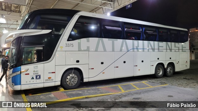 Auto Viação Catarinense 3375 na cidade de Balneário Camboriú, Santa Catarina, Brasil, por Fábio Paixão. ID da foto: 11679831.