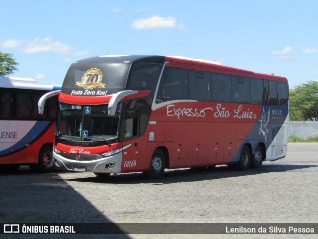 Expresso São Luiz 10160 na cidade de Caruaru, Pernambuco, Brasil, por Lenilson da Silva Pessoa. ID da foto: 11682834.