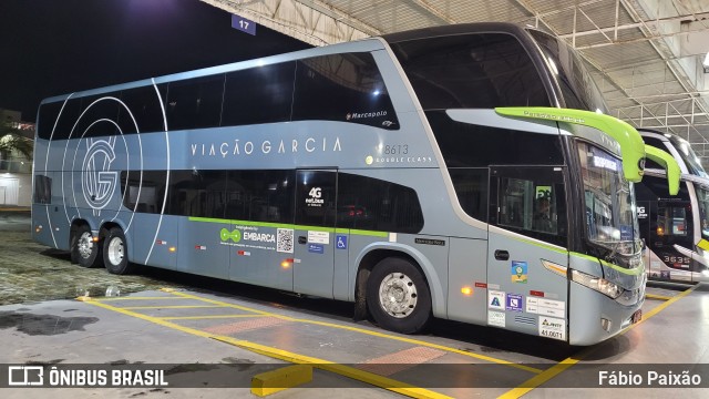 Viação Garcia 8613 na cidade de Balneário Camboriú, Santa Catarina, Brasil, por Fábio Paixão. ID da foto: 11681364.