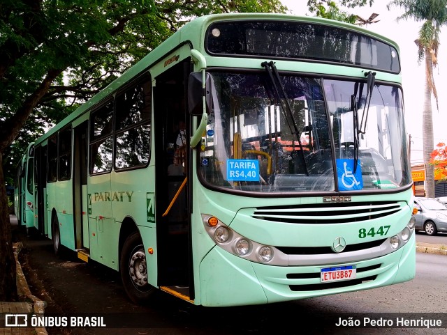 Viação Paraty 8447 na cidade de Jaú, São Paulo, Brasil, por João Pedro Henrique. ID da foto: 11681128.