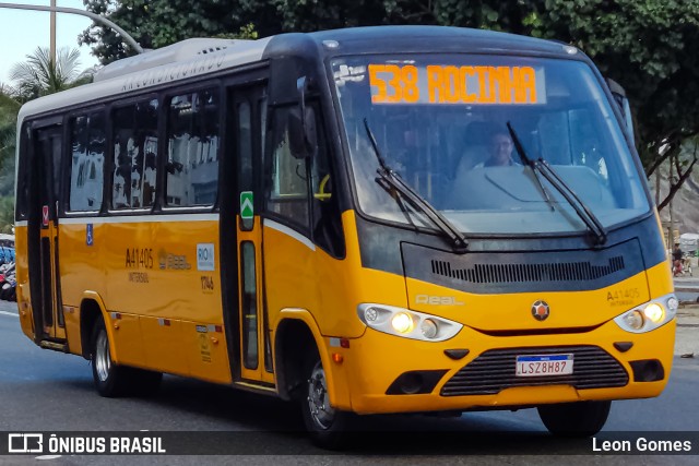 Real Auto Ônibus A41405 na cidade de Rio de Janeiro, Rio de Janeiro, Brasil, por Leon Gomes. ID da foto: 11682227.