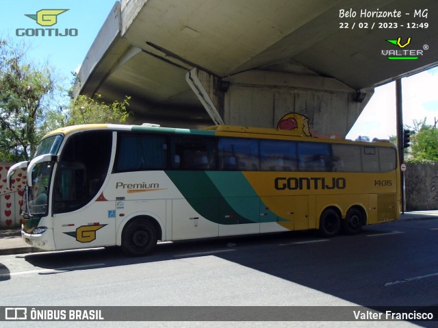 Empresa Gontijo de Transportes 14015 na cidade de Belo Horizonte, Minas Gerais, Brasil, por Valter Francisco. ID da foto: 11681966.