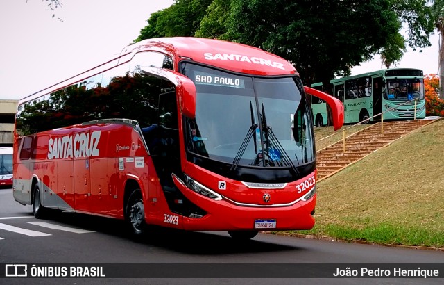 Viação Santa Cruz 32023 na cidade de Jaú, São Paulo, Brasil, por João Pedro Henrique. ID da foto: 11681134.