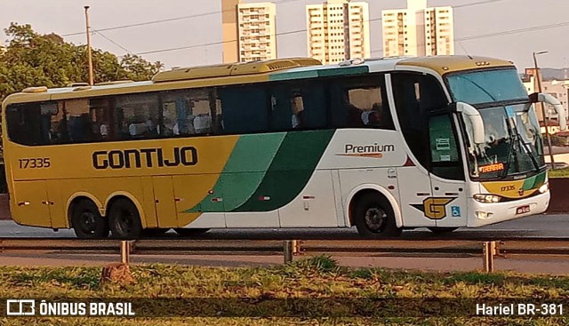 Empresa Gontijo de Transportes 17335 na cidade de Betim, Minas Gerais, Brasil, por Hariel BR-381. ID da foto: 11683090.