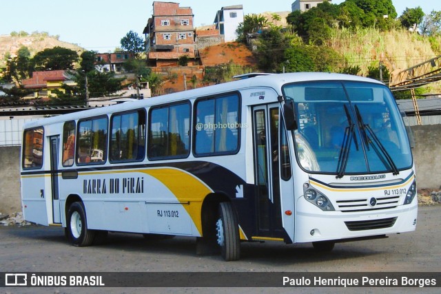 Viação Barra do Piraí Turismo RJ 113.012 na cidade de Barra do Piraí, Rio de Janeiro, Brasil, por Paulo Henrique Pereira Borges. Número da foto: #11684858.