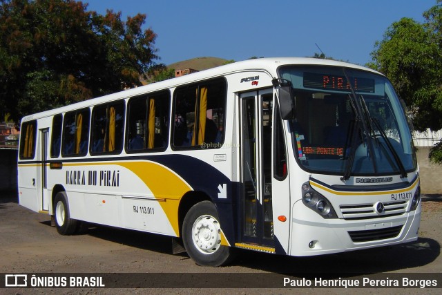 Viação Barra do Piraí Turismo RJ 113.011 na cidade de Barra do Piraí, Rio de Janeiro, Brasil, por Paulo Henrique Pereira Borges. Número da foto: #11684840.