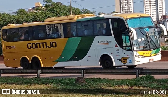 Empresa Gontijo de Transportes 17045 na cidade de Betim, Minas Gerais, Brasil, por Hariel BR-381. ID da foto: 11683091.