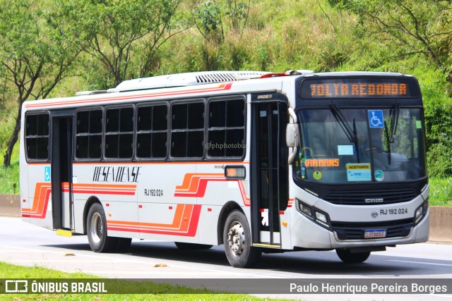 Viação Resendense RJ 192.024 na cidade de Barra Mansa, Rio de Janeiro, Brasil, por Paulo Henrique Pereira Borges. ID da foto: 11684619.