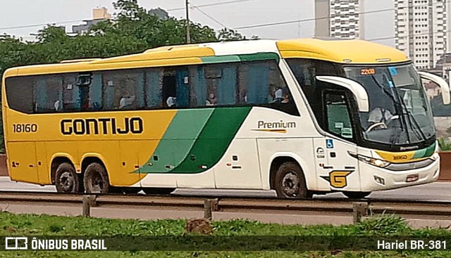 Empresa Gontijo de Transportes 18160 na cidade de Betim, Minas Gerais, Brasil, por Hariel BR-381. ID da foto: 11683056.