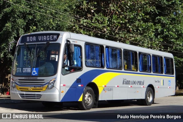 Viação Barra do Piraí Turismo RJ 113.011 na cidade de Barra do Piraí, Rio de Janeiro, Brasil, por Paulo Henrique Pereira Borges. Número da foto: #11684850.