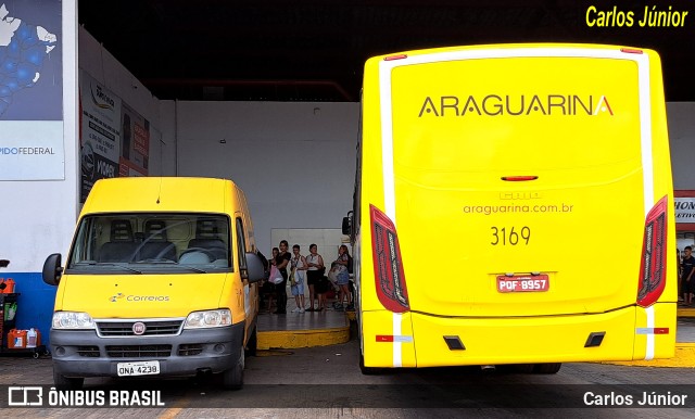 Viação Araguarina 3169 na cidade de Goiânia, Goiás, Brasil, por Carlos Júnior. ID da foto: 11686032.