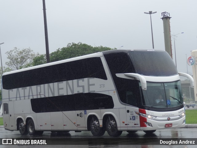 Auto Viação Catarinense 3731 na cidade de Florianópolis, Santa Catarina, Brasil, por Douglas Andrez. ID da foto: 11686881.